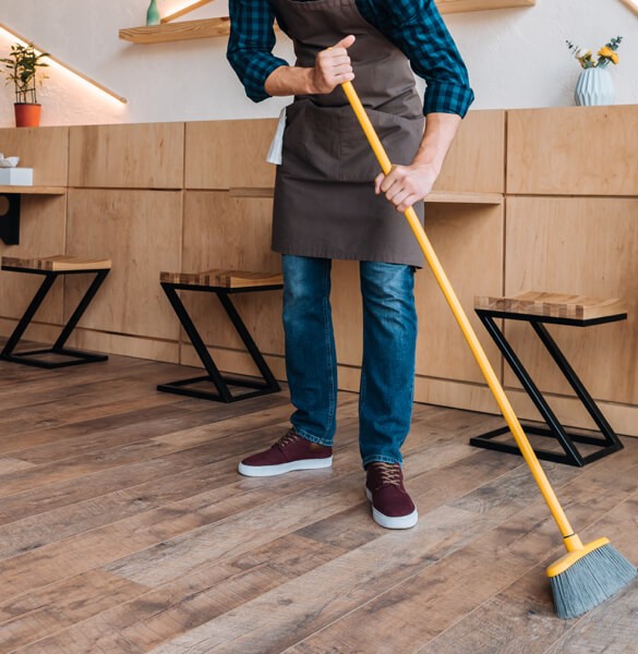 Sweeping hardwood flooring | We'll Floor You